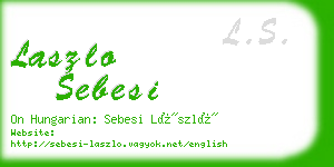 laszlo sebesi business card